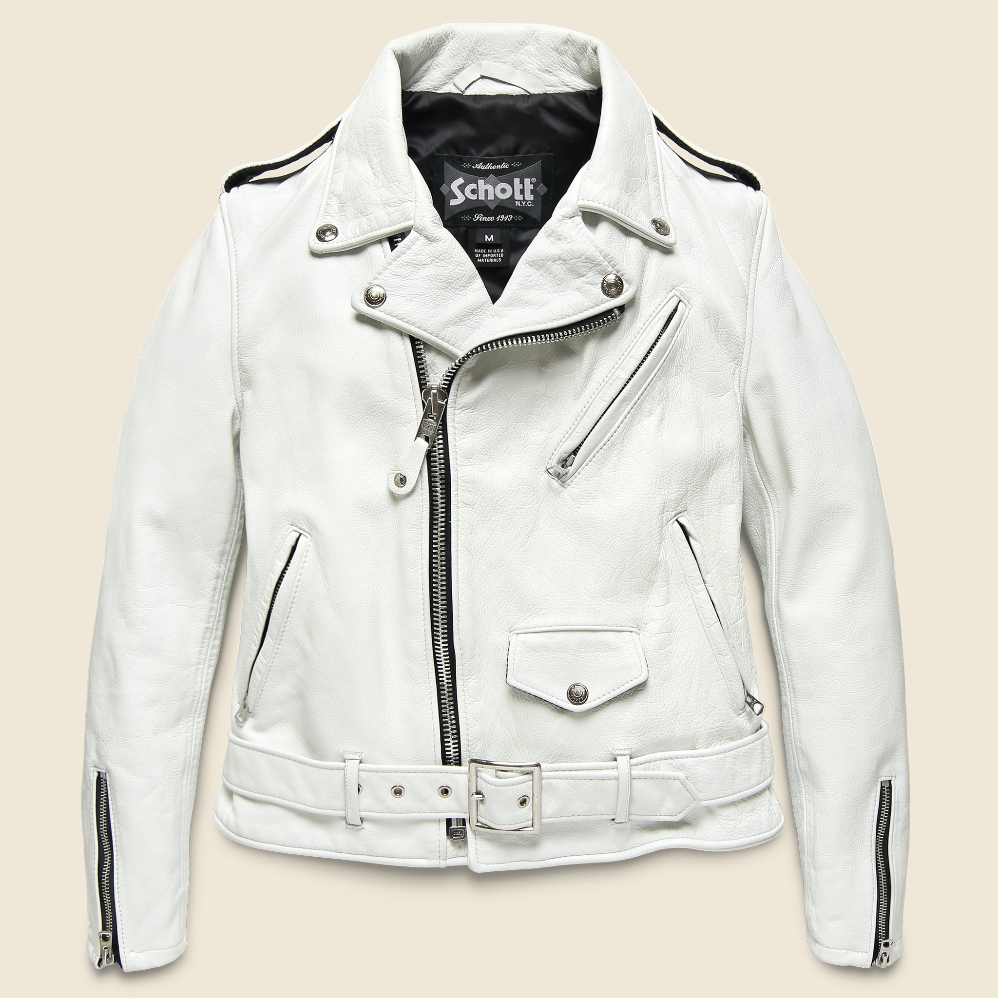 Perfecto Leather Jacket - White – Daughters