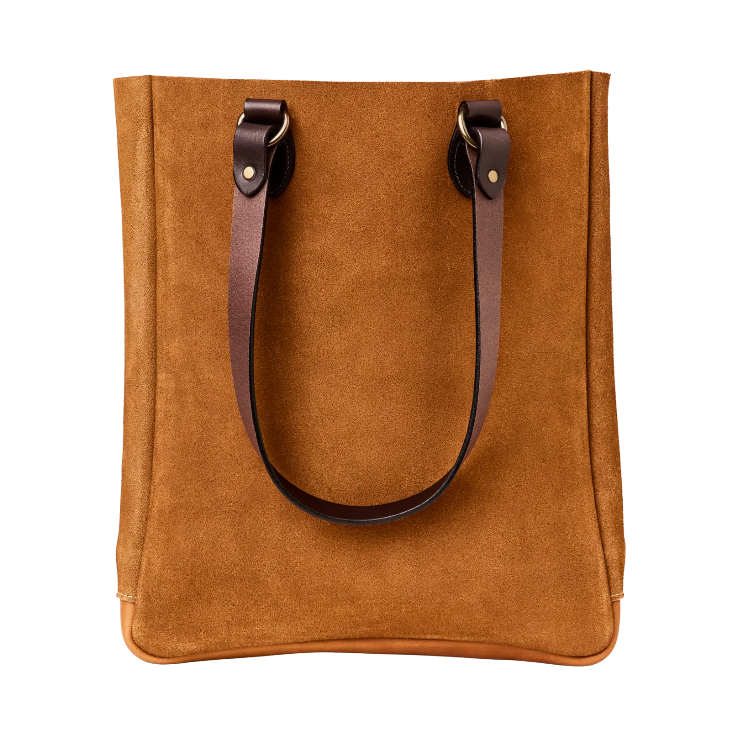Suede Open Tote Bag - Saddle Brown – Daughters