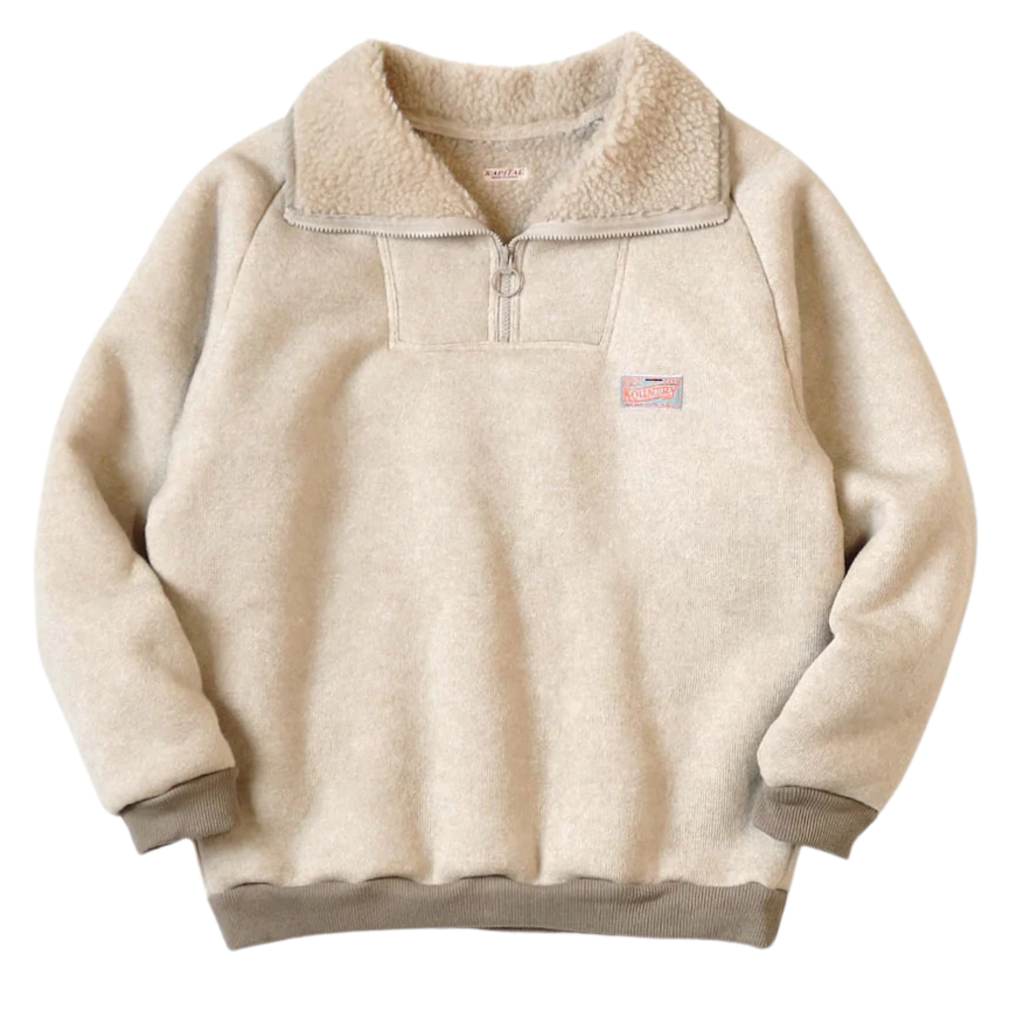 Boa Fleece Zip Alpine Pullover - Ecru – Daughters Boa Fleece Zip Alpine Pullover - Ecru – Daughters