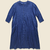 French Cloth Linen Pintuck O'Keefe Dress - Indigo - Kapital - STAG Provisions - W - Onepiece - Dress