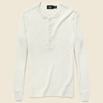 Waffle Henley - Paper White - RRL - STAG Provisions - W - Tops - L/S Knit