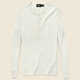 Waffle Henley - Paper White - RRL - STAG Provisions - W - Tops - L/S Knit