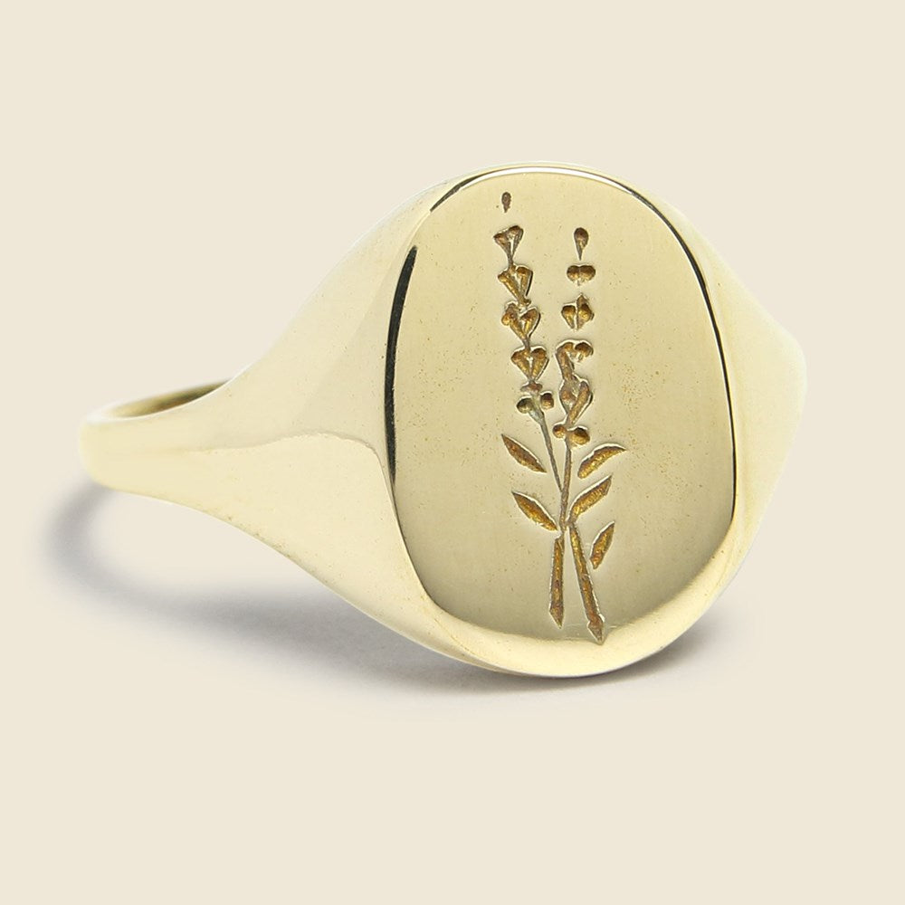 Lavender Signet Ring - Brass - Claus - STAG Provisions - W - Accessories - Ring
