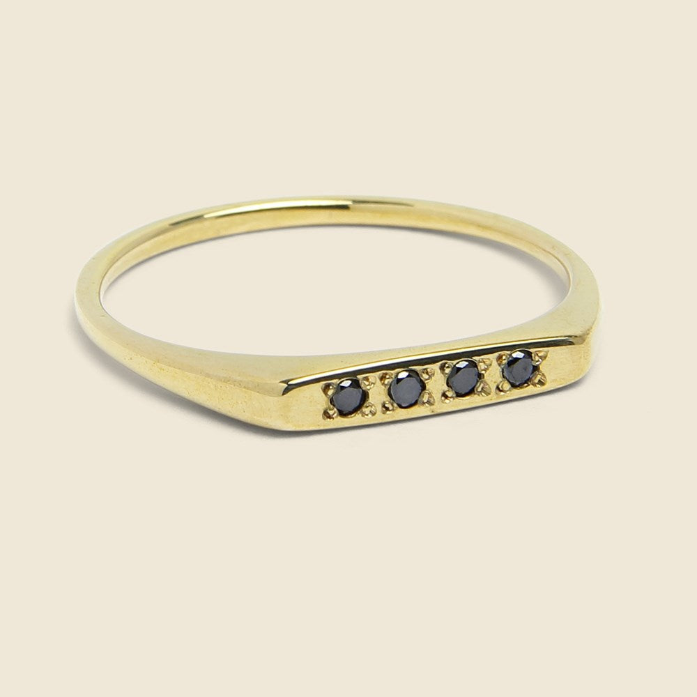 Bar Signet Ring - Black Diamond - Claus - STAG Provisions - W - Accessories - Ring