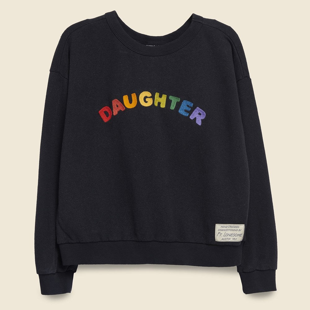 DAUGHTER Sweatshirt - Black/Rainbow - Fort Lonesome - STAG Provisions - W - Tops - L/S Fleece