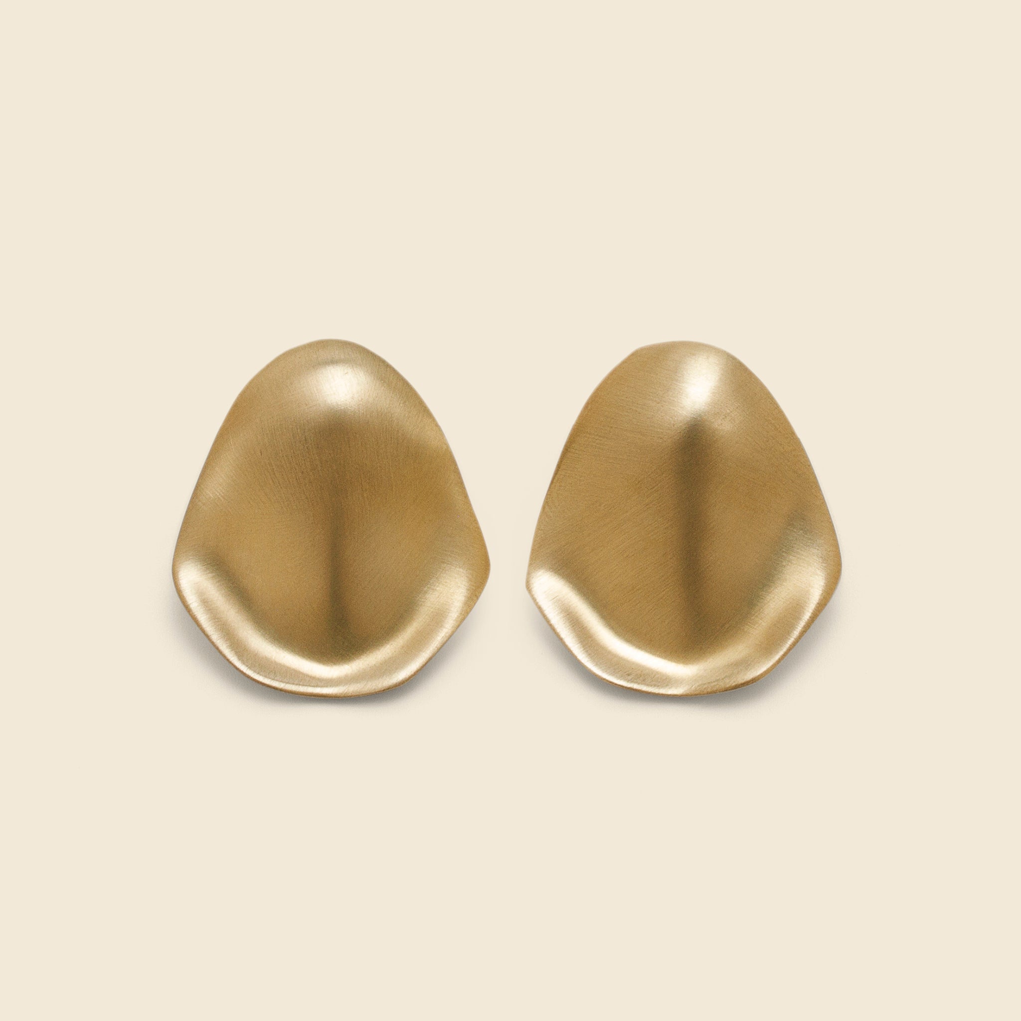 Smooth Oval Large Stud Earrings - Brass - 8.6.4 Design - STAG Provisions - W - Accessories - Earrings