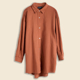 Oversized Overlay Gauze Shirt - Brick - Atelier Delphine - STAG Provisions - W - Tops - L/S Woven