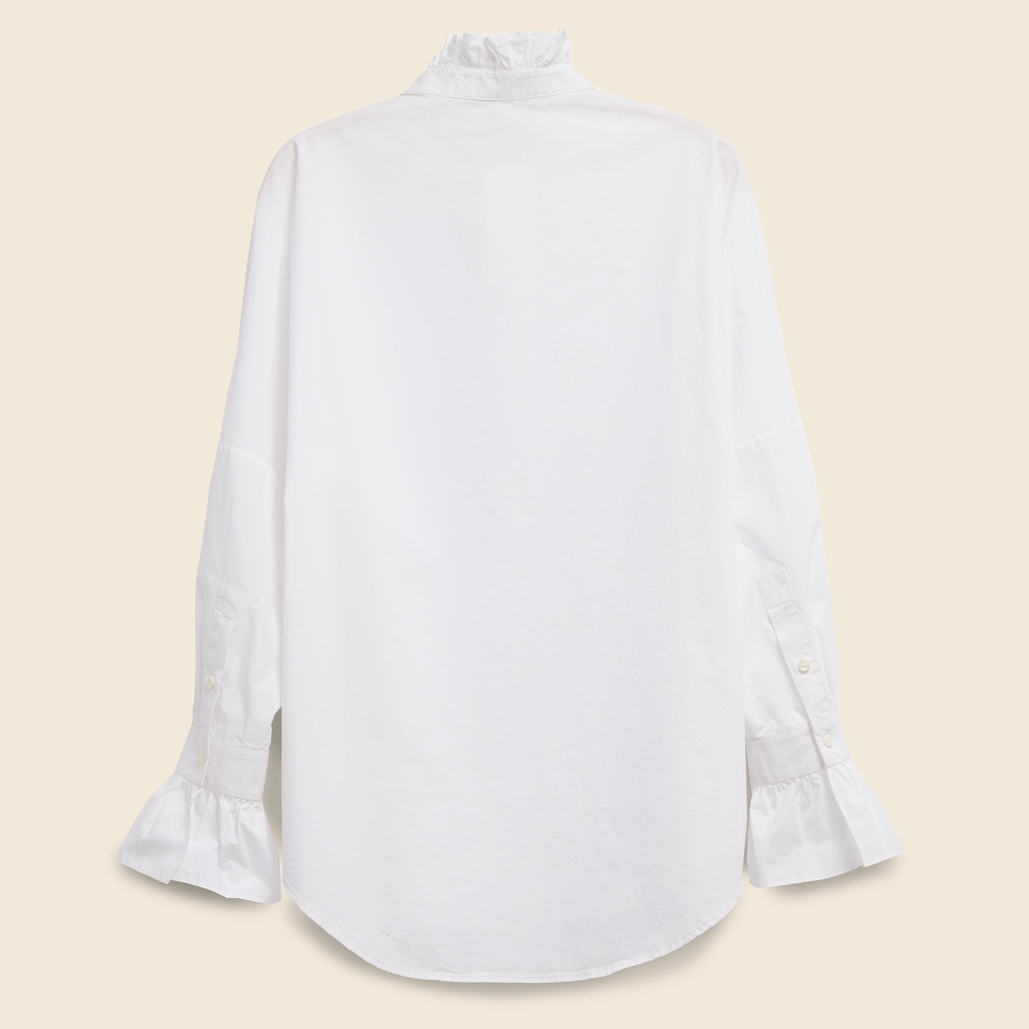 Easy Ruffle Shirt - White Poplin – Daughters