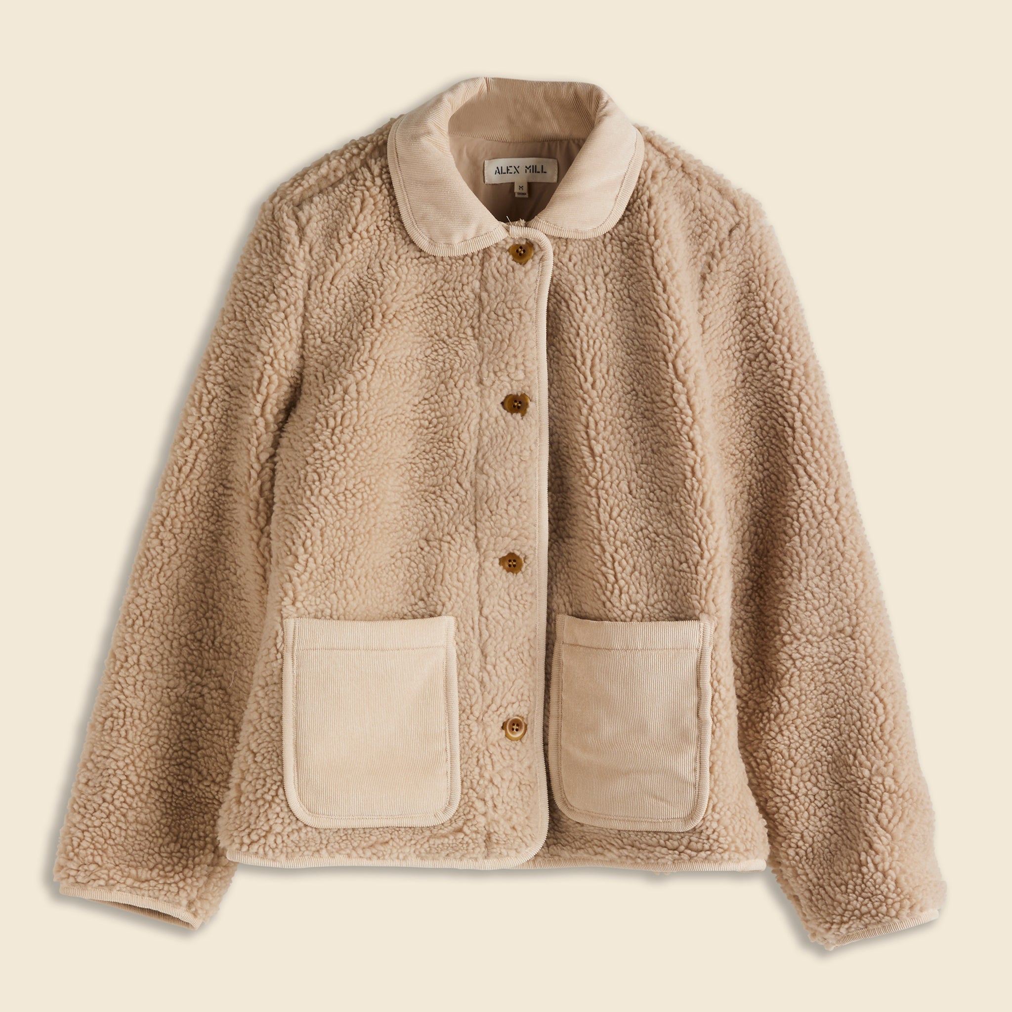 Sherpa Fleece Jacket - Natural - Alex Mill - STAG Provisions - W - Outerwear - Coat/Jacket