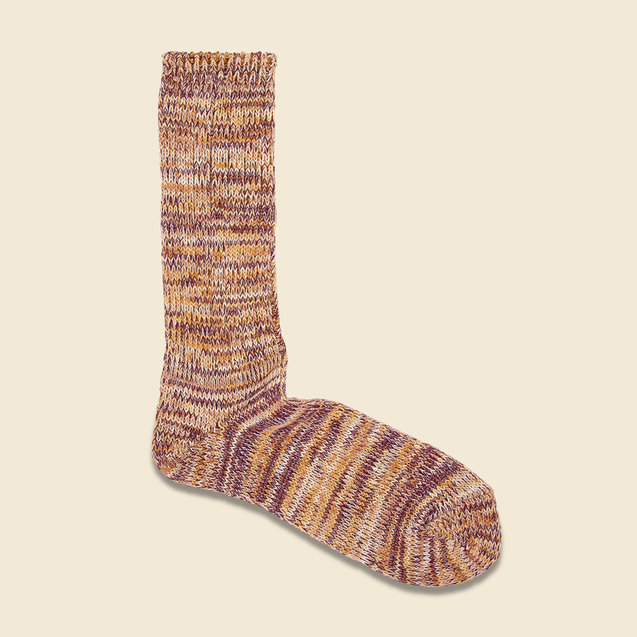 Crew Sock - Beige Marl - Anonymous Ism - STAG Provisions - W - Accessories - Socks