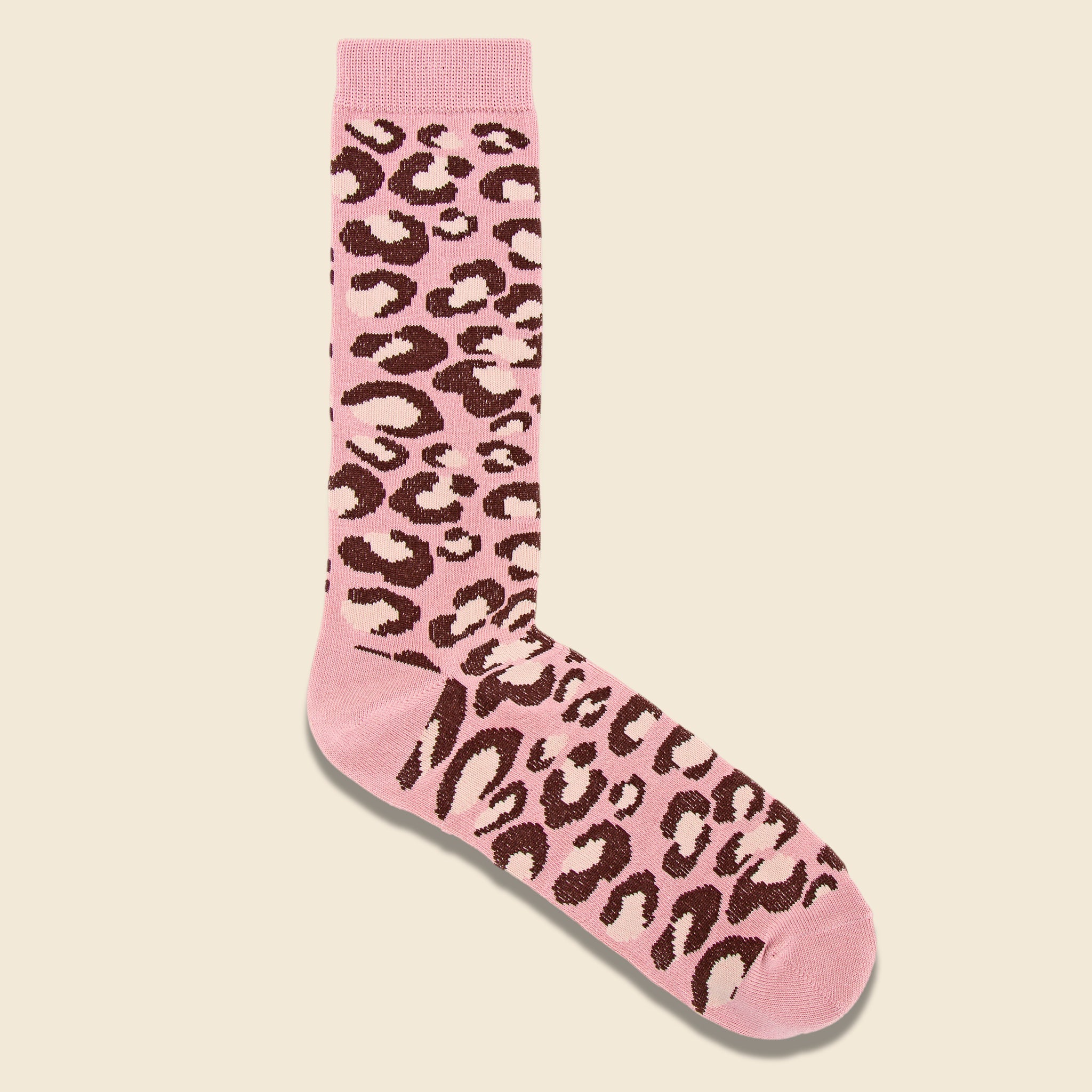 Leopard Crew Sock - Pink - Anonymous Ism - STAG Provisions - W - Accessories - Socks