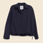 Midi Waist Tie Blouse - Indigo - Auntie Oti - STAG Provisions - W - Tops - L/S Woven