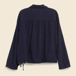 Midi Waist Tie Blouse - Indigo - Auntie Oti - STAG Provisions - W - Tops - L/S Woven