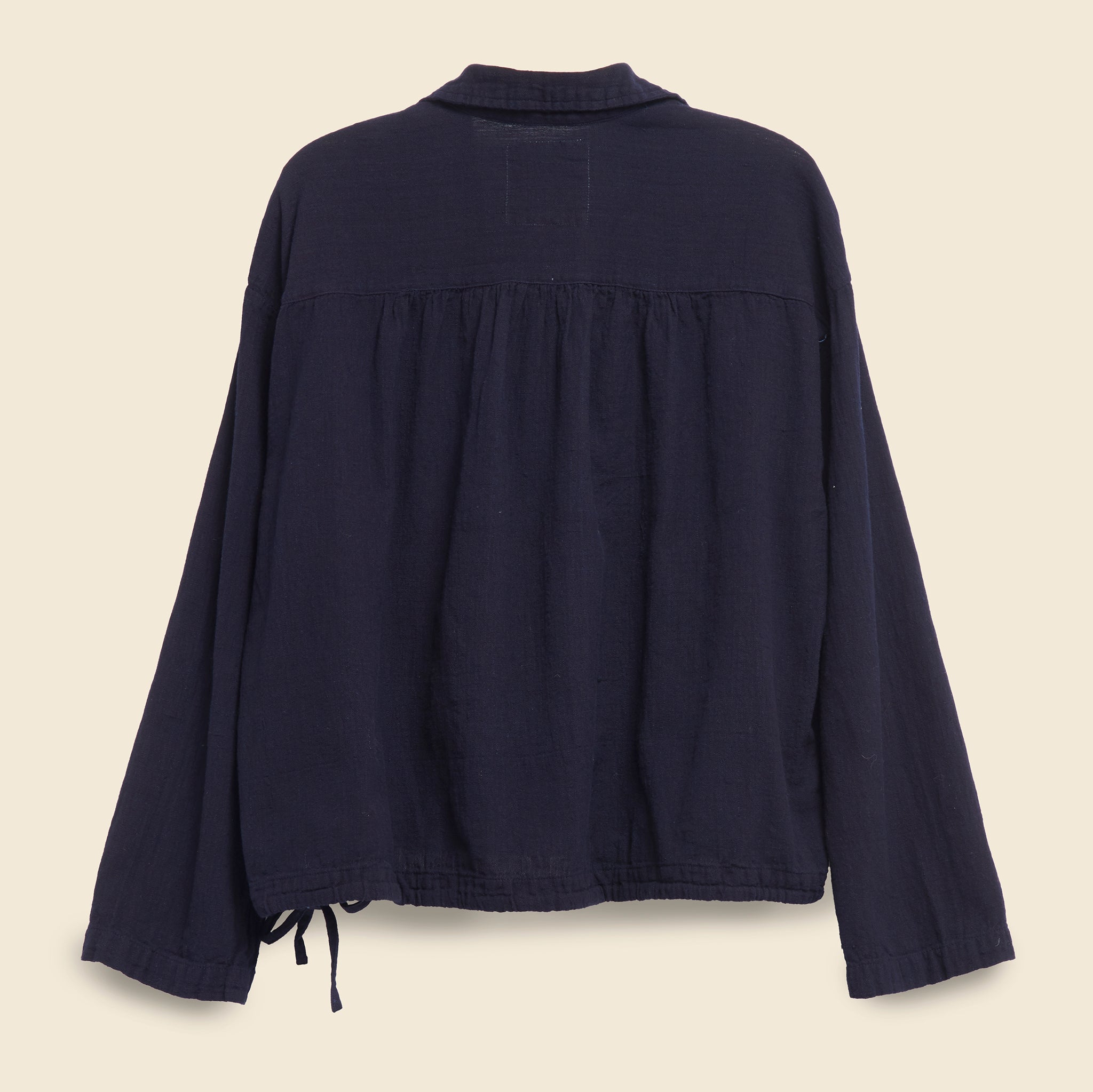 Midi Waist Tie Blouse - Indigo - Auntie Oti - STAG Provisions - W - Tops - L/S Woven