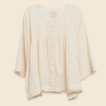 Gathered Blouse - Natural - Auntie Oti - STAG Provisions - W - Tops - L/S Woven