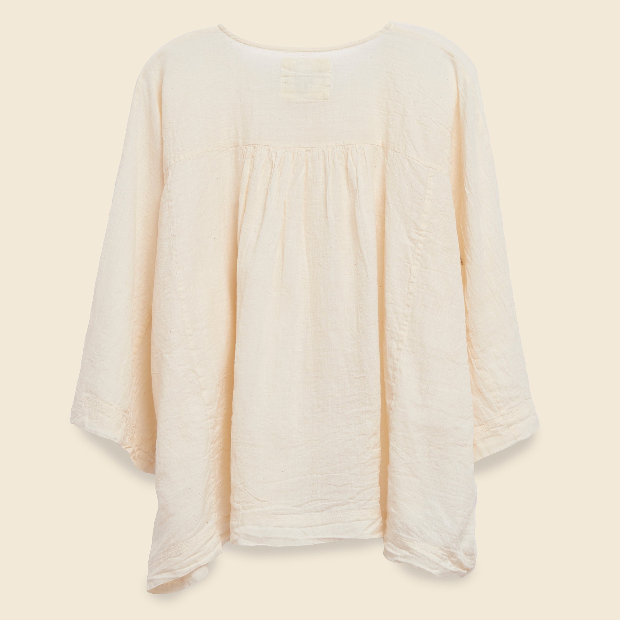 Gathered Blouse - Natural - Auntie Oti - STAG Provisions - W - Tops - L/S Woven