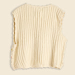 Embroidered Vest - Cream - Auntie Oti - STAG Provisions - W - Tops - Sweater
