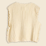 Embroidered Vest - Cream - Auntie Oti - STAG Provisions - W - Tops - Sweater