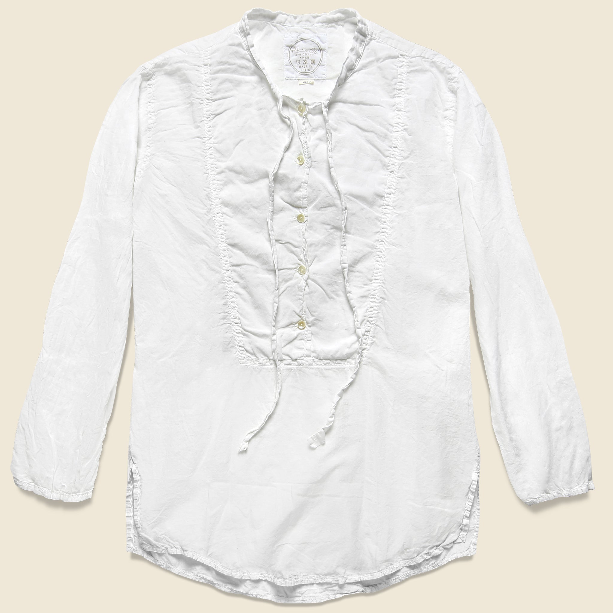 Tuxedo Shirt - White - Auntie Oti - STAG Provisions - W - Tops - L/S Woven