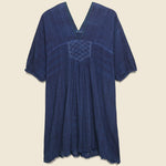 V-Neck Top - Indigo - Auntie Oti - STAG Provisions - W - Tops - L/S Woven