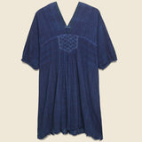 V-Neck Top - Indigo - Auntie Oti - STAG Provisions - W - Tops - L/S Woven