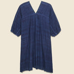 V-Neck Top - Indigo - Auntie Oti - STAG Provisions - W - Tops - L/S Woven