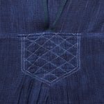 V-Neck Top - Indigo - Auntie Oti - STAG Provisions - W - Tops - L/S Woven