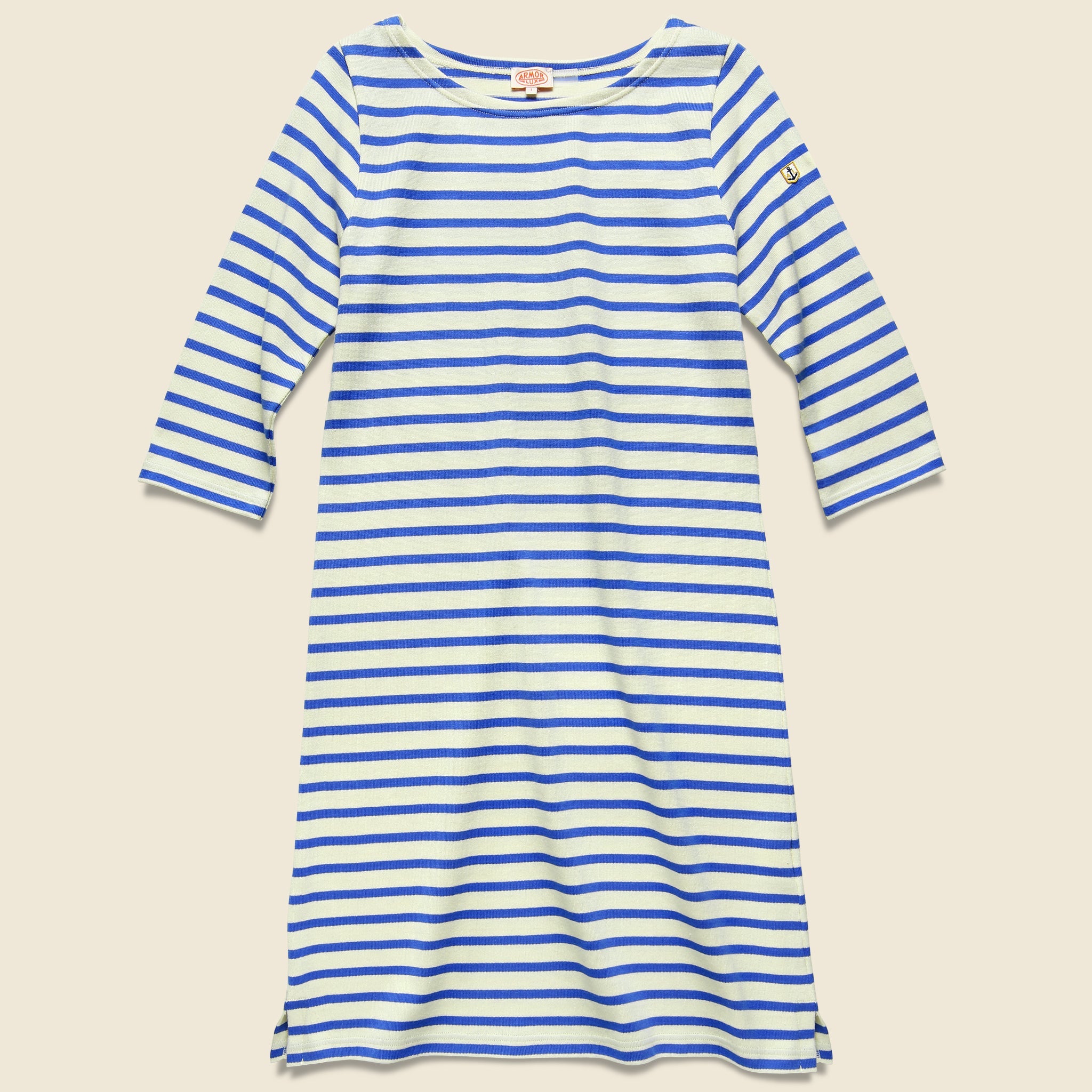 Jersey Robe Dress - Natural/Blue - Armor Lux - STAG Provisions - W - Onepiece - Dress
