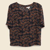 Leona Shirt - Black Branch Print - Bridge & Burn - STAG Provisions - W - Tops - S/S Woven