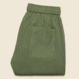 Clipper Drawstring Pant - Olive Pinstripe - Bridge & Burn - STAG Provisions - W - Pants - Twill