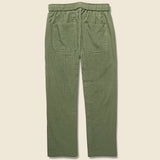Clipper Drawstring Pant - Olive Pinstripe - Bridge & Burn - STAG Provisions - W - Pants - Twill