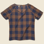 Reese Top - Navy/Rust Gingham - Bridge & Burn - STAG Provisions - W - Tops - S/S Woven