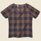 Reese Top - Navy/Rust Gingham - Bridge & Burn - STAG Provisions - W - Tops - S/S Woven