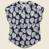 Enver Top - Navy Leaf - Bridge & Burn - STAG Provisions - W - Tops - S/S Woven