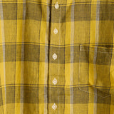 Oversized Linen Check S/S Shirt - Yellow - BEAMS BOY - STAG Provisions - W - Tops - S/S Woven