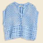 Crocheted Patterned Vest - Sax - BEAMS BOY - STAG Provisions - W - Outerwear - Vest