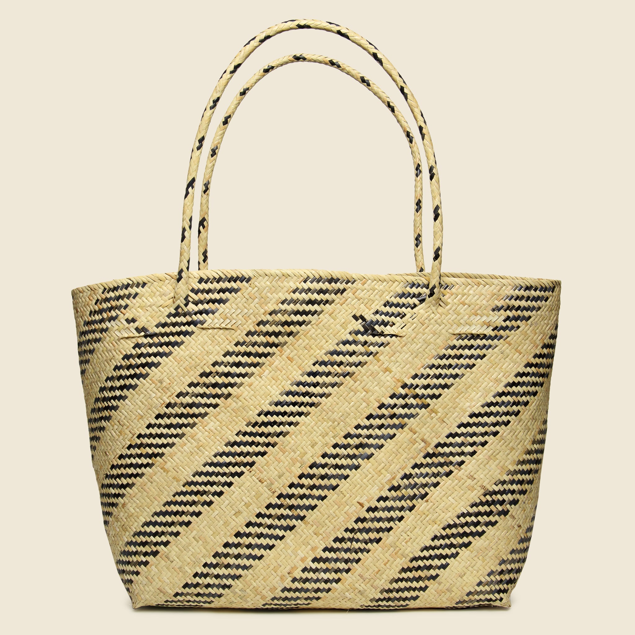 Gianna Rattan Bag - Natural Diagonal Stripe - Bembien - STAG Provisions - W - Accessories - Bag