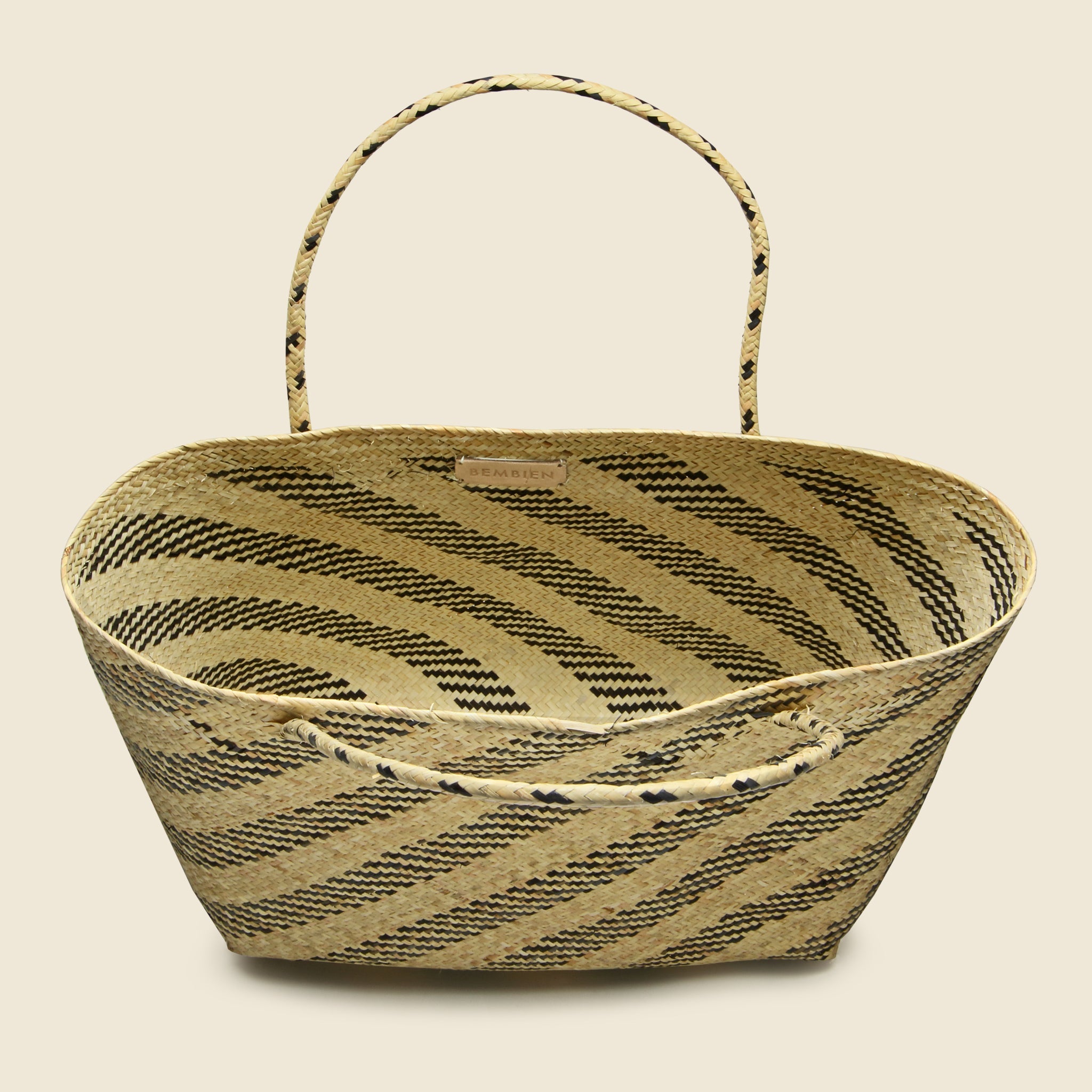 Gianna Rattan Bag - Natural Diagonal Stripe - Bembien - STAG Provisions - W - Accessories - Bag
