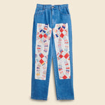 Patchwork Jeans - Dark Blue - Carleen - STAG Provisions - W - Pants - Denim