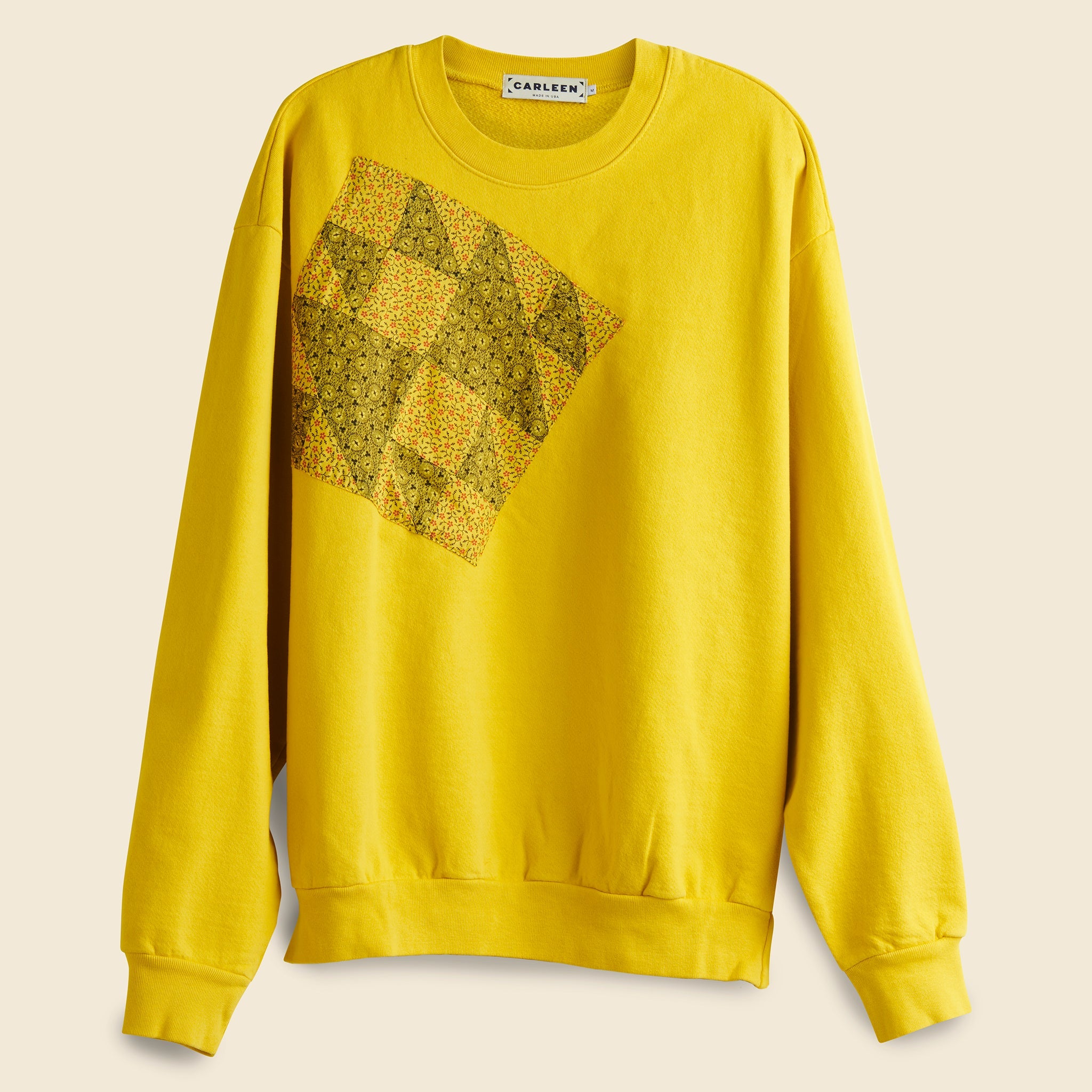 Patchwork Crew Sweatshirt - Yellow Overdye - Carleen - STAG Provisions - W - Tops - L/S Fleece