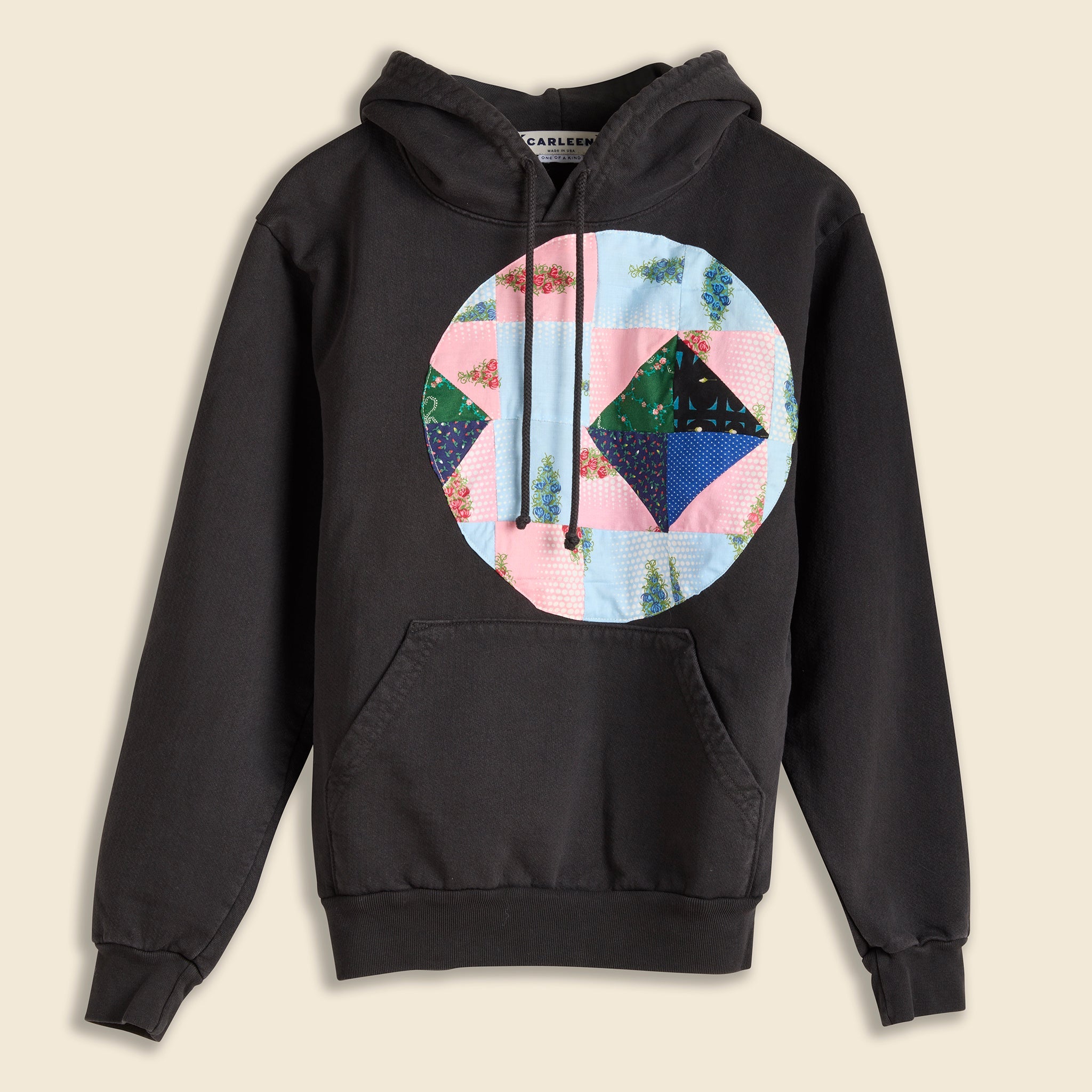 Patchwork Hoodie - Black - Carleen - STAG Provisions - W - Tops - L/S Fleece