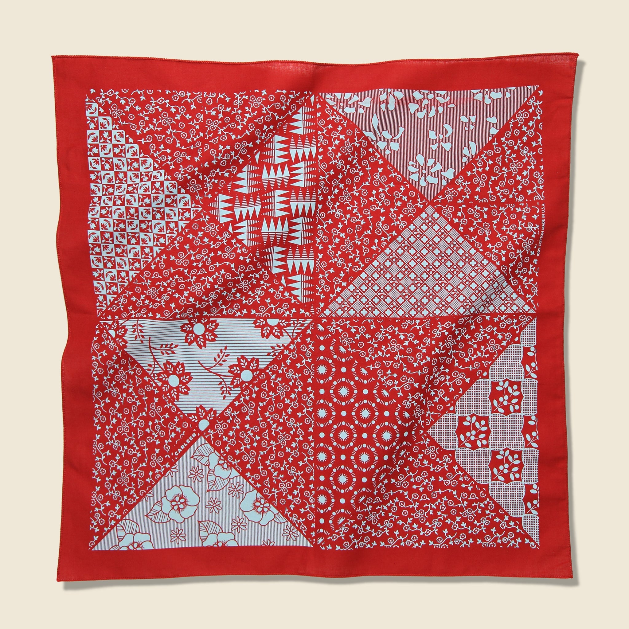 Yankee Bandana - Cherry/Light Blue - Carleen - STAG Provisions - W - Accessories - Scarf