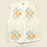 Quilt Vest - Natural/Peach/Light Blue - Carleen - STAG Provisions - W - Outerwear - Vest