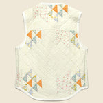 Quilt Vest - Natural/Peach/Light Blue - Carleen - STAG Provisions - W - Outerwear - Vest