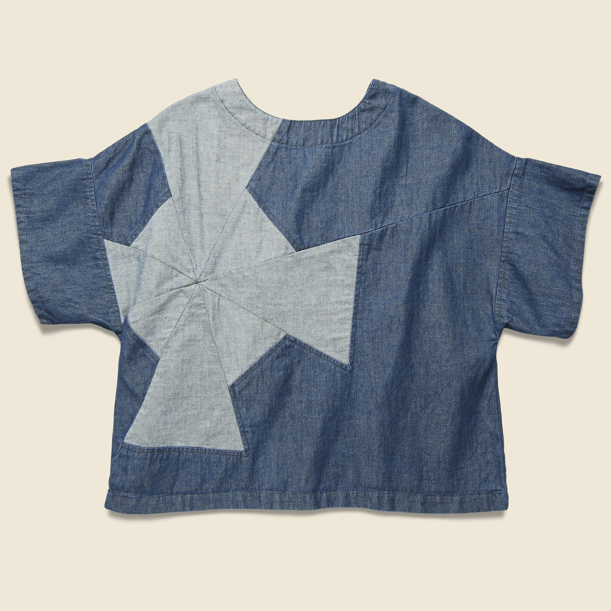 Web Denim Shirt - Blue Two-Tone - Carleen - STAG Provisions - W - Tops - S/S Woven