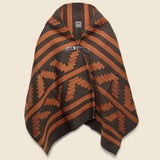 Wool Blanket Poncho - Chocolate/Rust - Chamula - STAG Provisions - W - Tops - Poncho