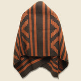 Wool Blanket Poncho - Chocolate/Rust - Chamula - STAG Provisions - W - Tops - Poncho
