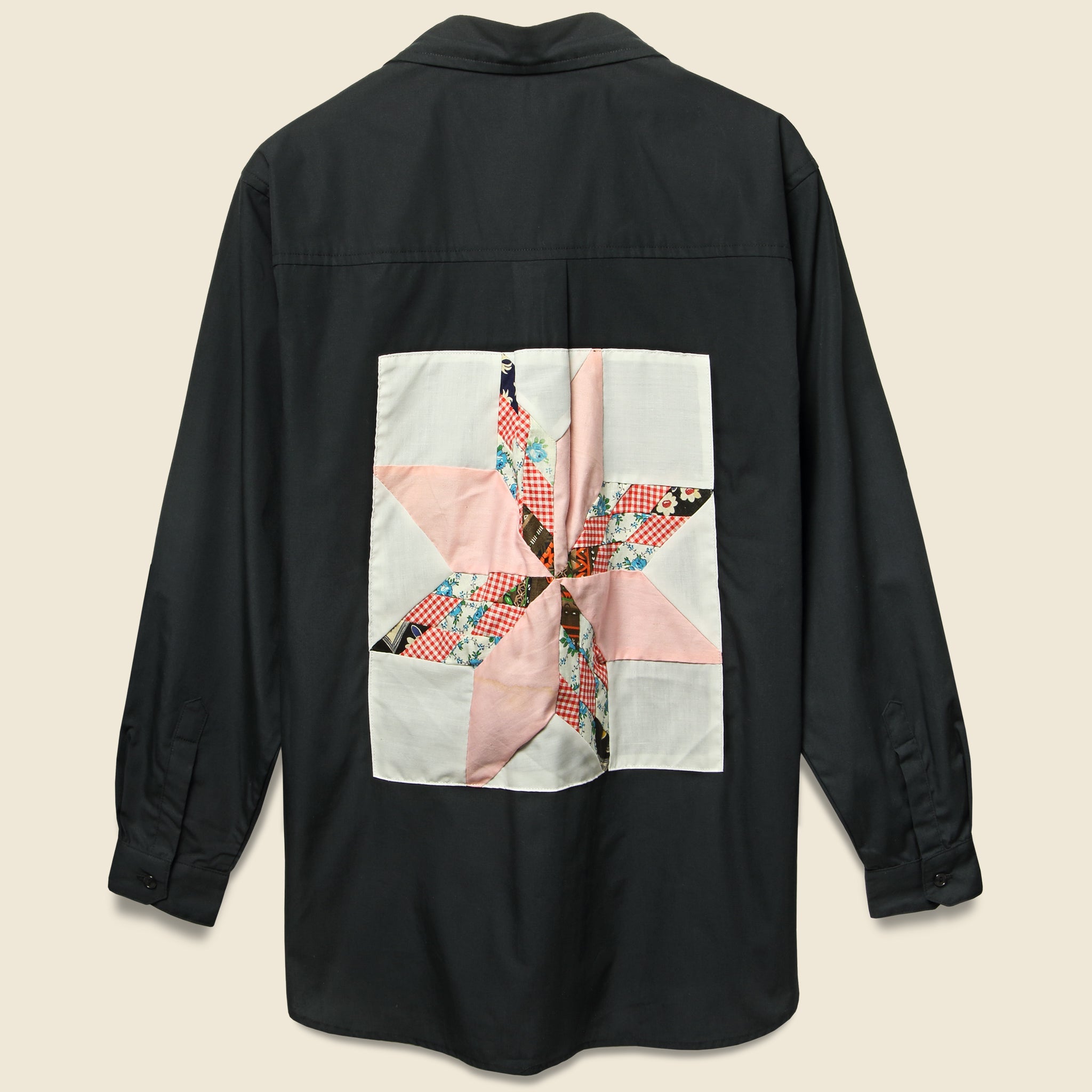 Patchwork Shirt - Black - Carleen - STAG Provisions - W - Tops - L/S Woven