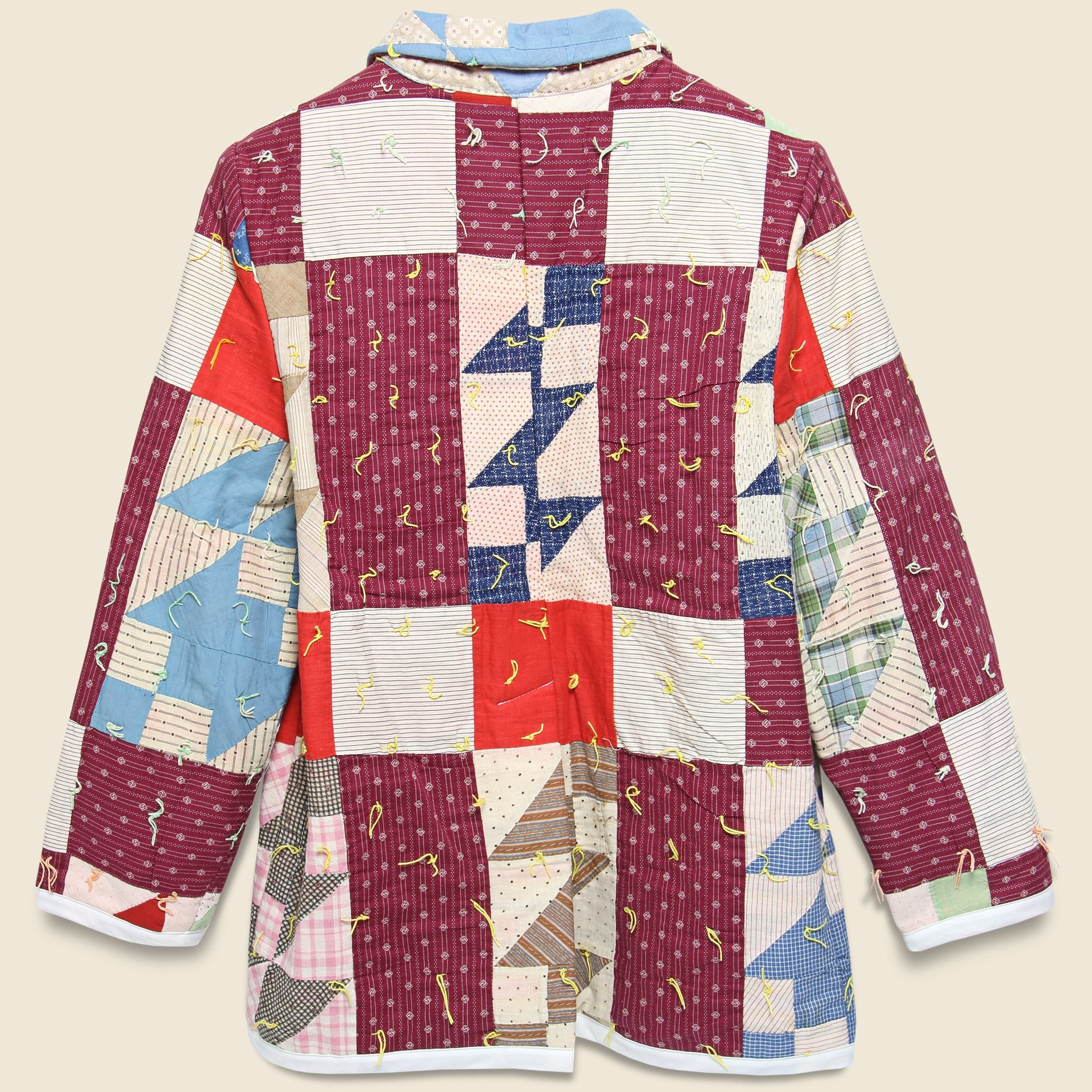 Moving Day Quilt Jacket - Yellow Tassle/Maroon/Red Puzzle - Carleen - STAG Provisions - W - Outerwear - Coat/Jacket