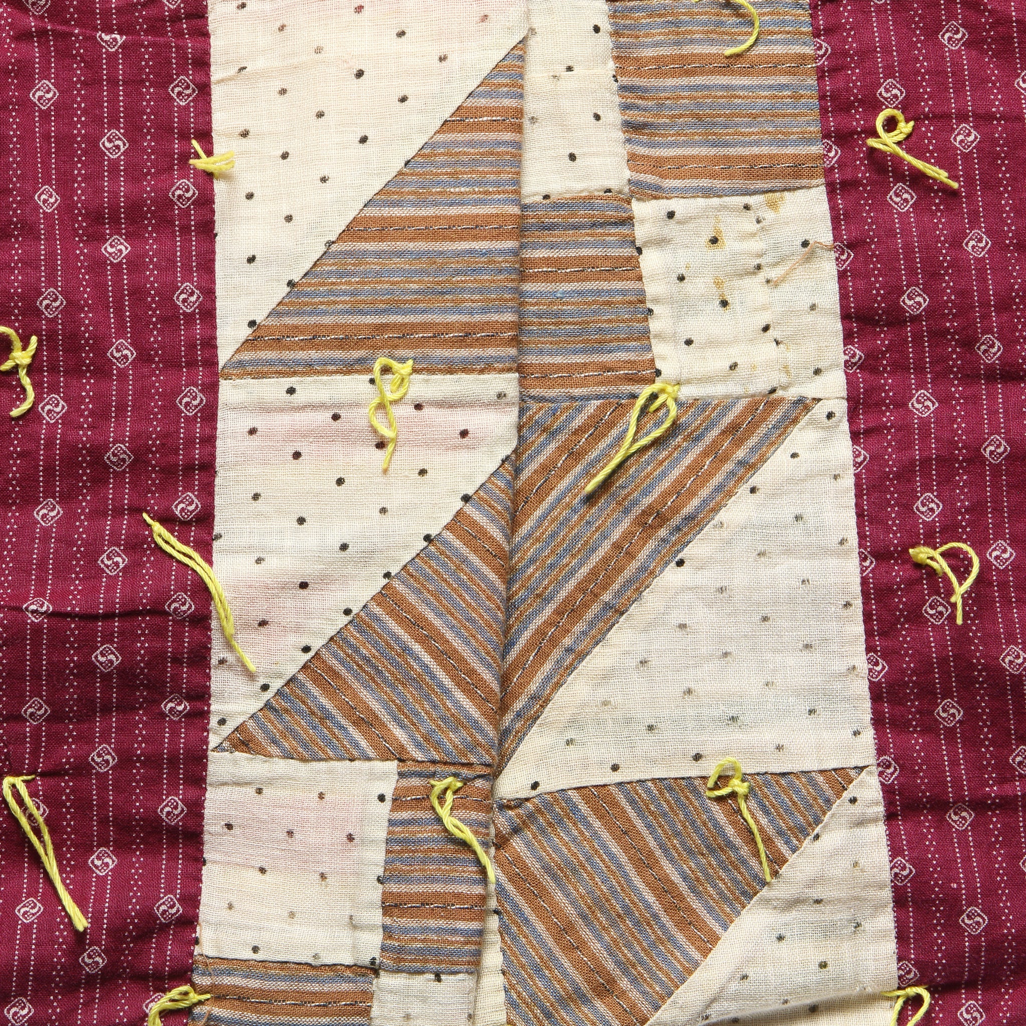 Moving Day Quilt Jacket - Yellow Tassle/Maroon/Red Puzzle - Carleen - STAG Provisions - W - Outerwear - Coat/Jacket